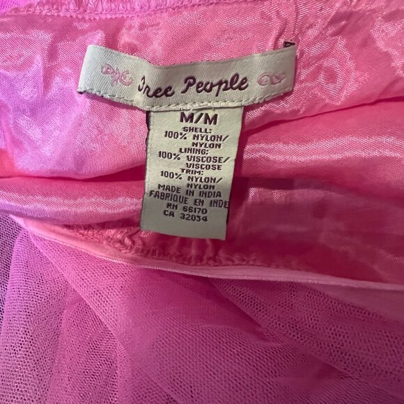 Y2K FREE PEOPLE TULLE LACE TRIM SKIRT SIZE M MEDIUM - Picture 5 of 5